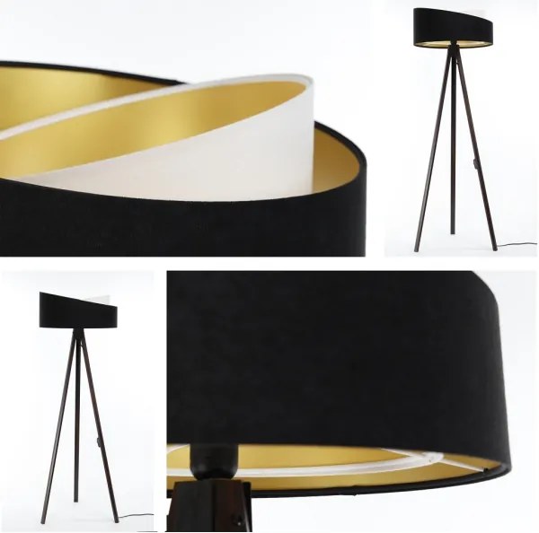 Lampada da terra GALAXY 1xE27/60W/230V nero/wenge