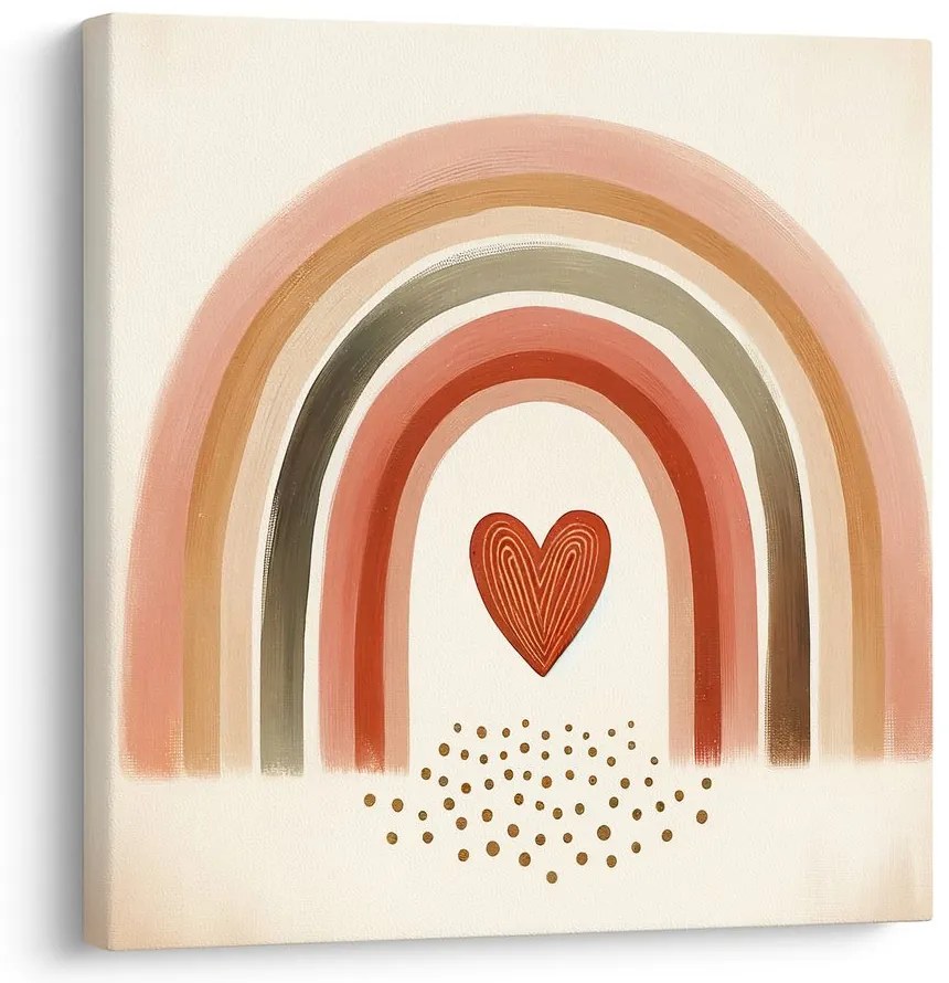 Quadro su tela – Porta arcobaleno verso il cuore