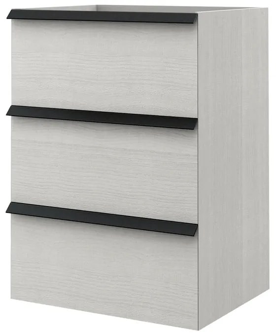 Mobile da bagno sospeso sotto lavabo L 60 x H 83 x P 46 cm bianco, 3 cassetti BADEN HAUS Moon