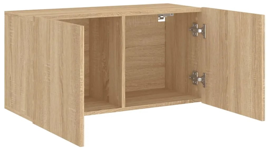 Mobile tv a parete rovere sonoma 80x30x41 cm