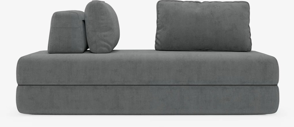 Rift divano letto matrimoniale 2 posti e 3 posti con schienali mobili - materasso alto 24 cm e memory foam in tessuto smacchiabile T31