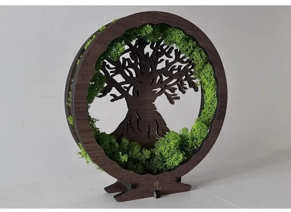 Li-Go 23631/DUB2 - Lampada da tavolo decorativa a LED dimmerabile, 12W/230V, 30×31 cm, finitura rovere