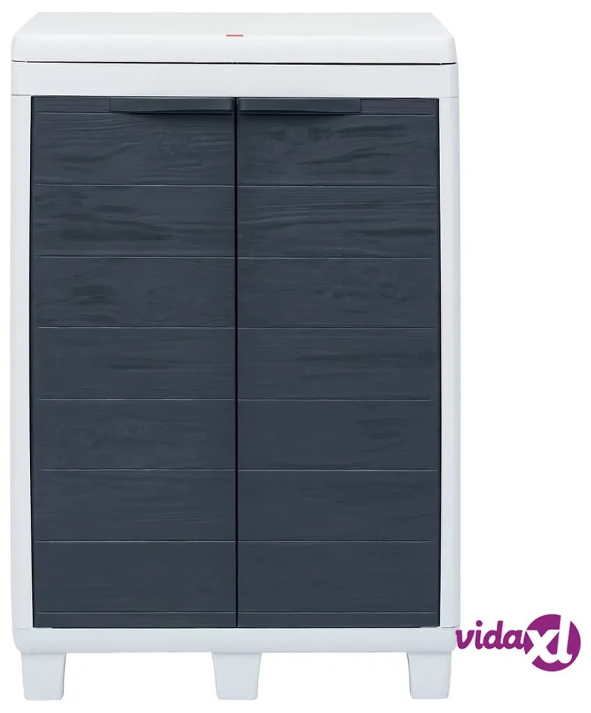 vidaXL Pattumiera da Giardino con 3 Sacchi Grigio Scuro 65x38x102 cm