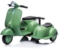 Piaggio Vespa con Sidecar Small Elettrica 6V per Bambini Verde