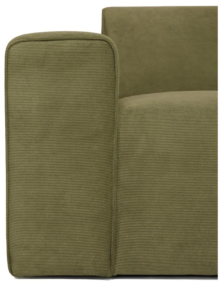 Modulo divano in velluto a coste verde (angolo sinistro) Sting - Scandic