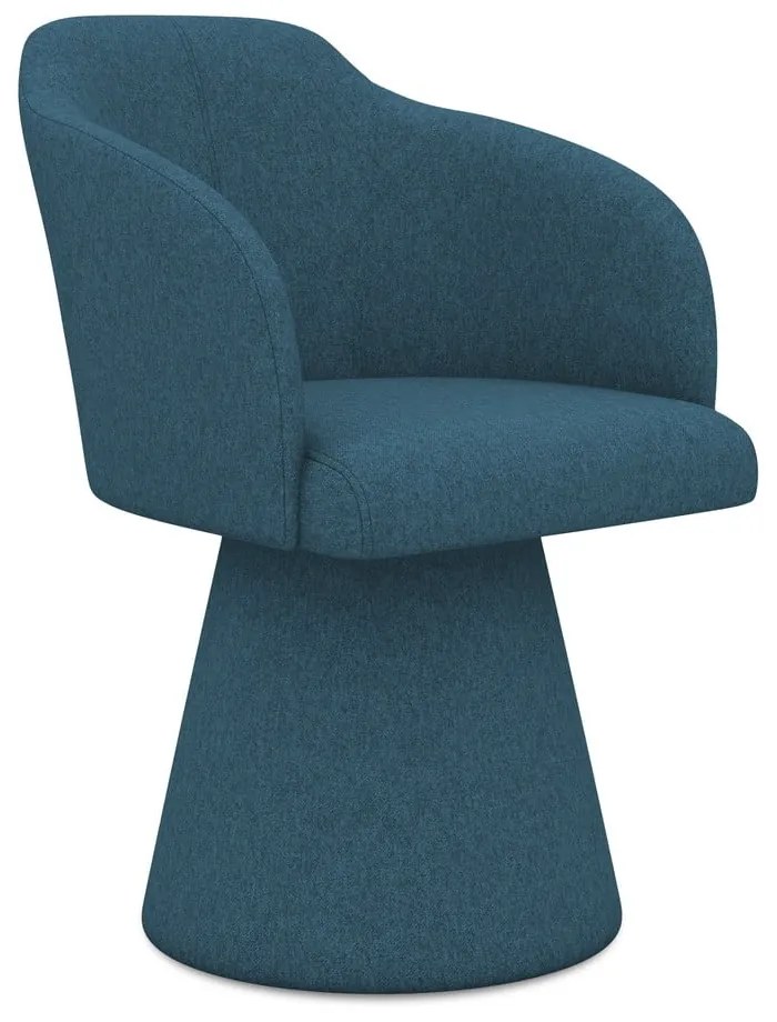 Sedia da pranzo blu in imbottito Kanoa – Makamii