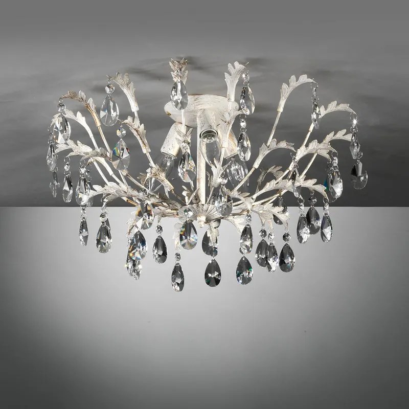Plafoniera neoclassico Plafoniera neoclassico CESTA 3 x E14 Ø 55 cm bianco IP20, 3XE14