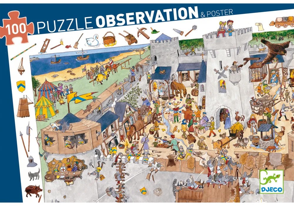 Puzzle - cavalieri - 100 pezzi