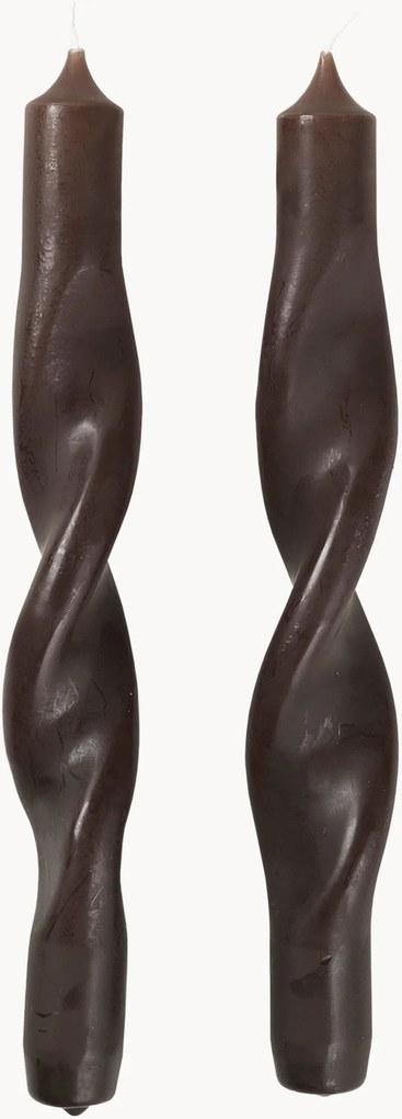 Set di 2 candele a bastoncino fatte a mano Twist