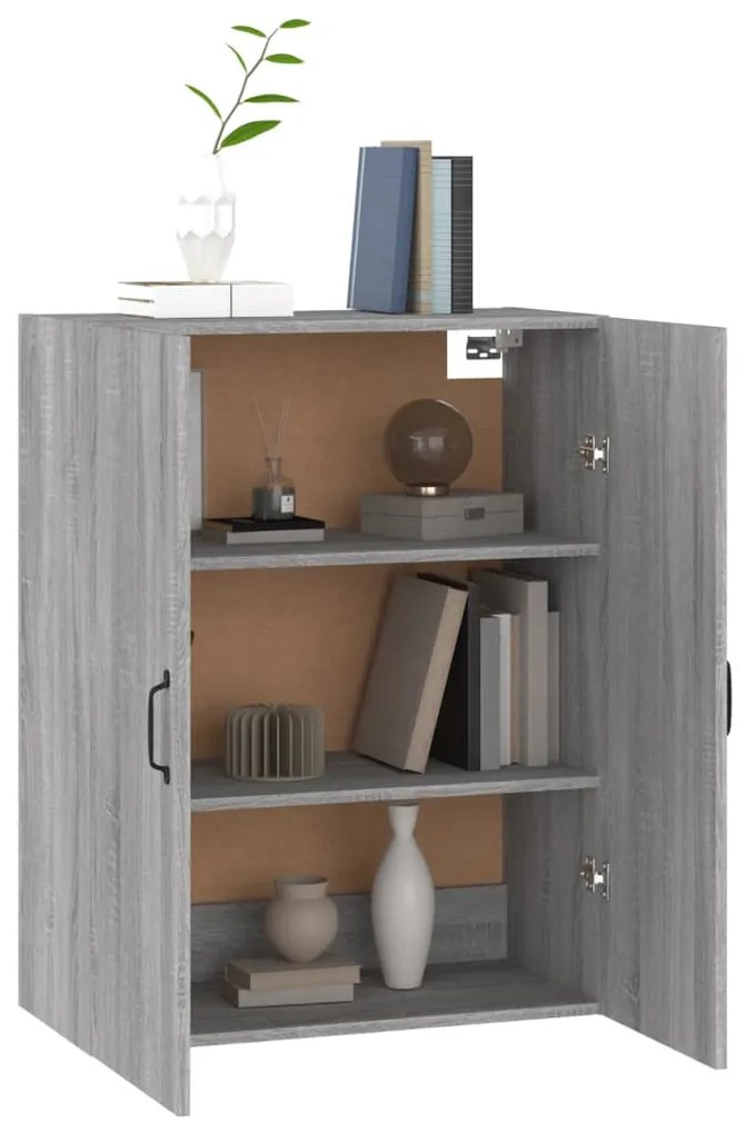 Mobile pensile grigio sonoma 69,5x34x90 cm legno multistrato