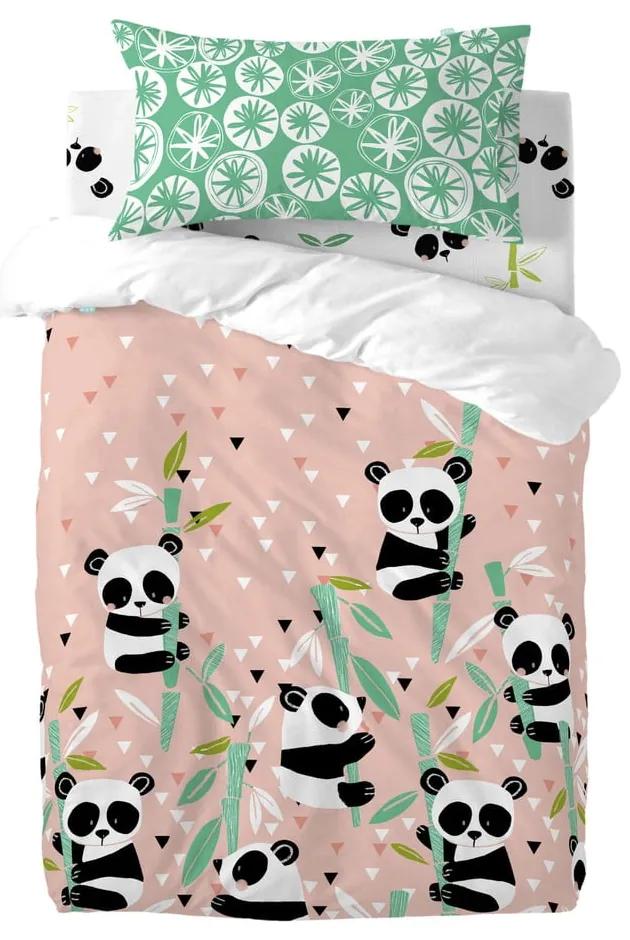 Lenzuolo di cotone per bambini Panda, 60 x 120 cm Panda Garden - Moshi Moshi
