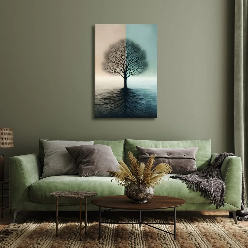 Quadro su tela – Albero di luce e ombra
