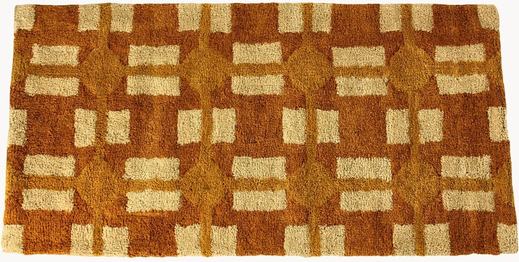 Tappeto da bagno in cotone Geometric