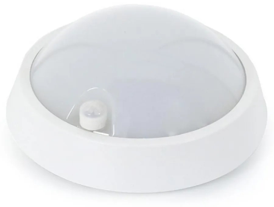 Applique Led da parete Sfera 12W Bianco IP64 con sensore di movimento Bianco neutro 4500K M LEDME