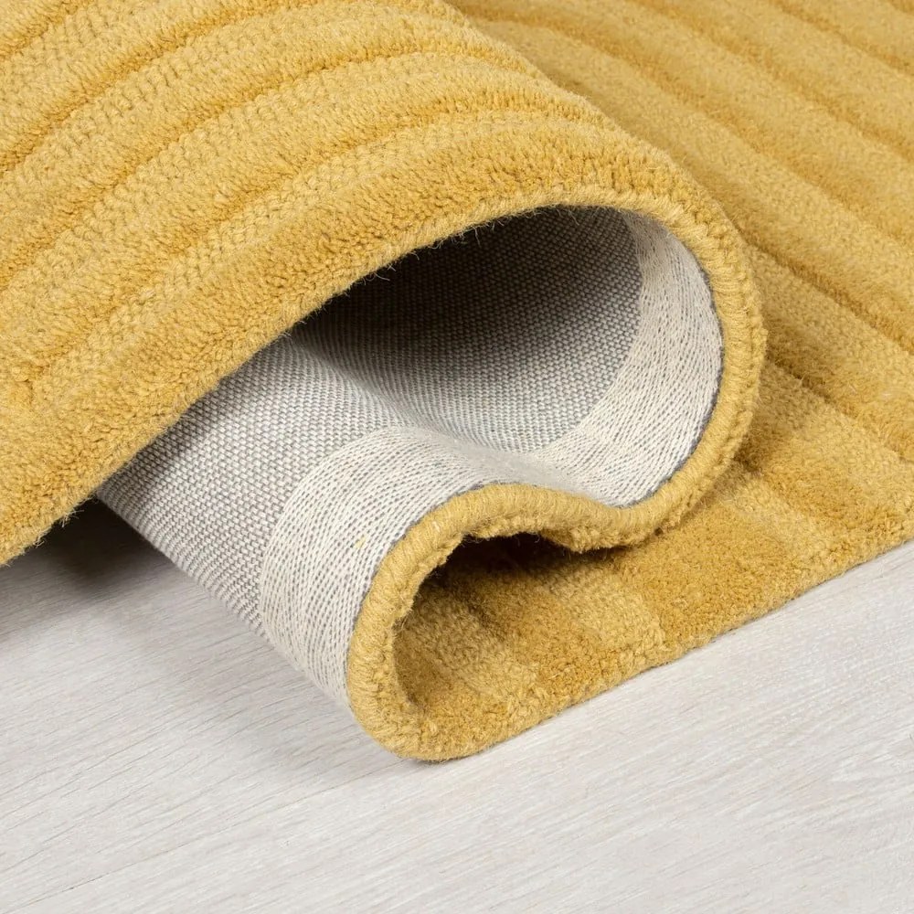 Tappeto in lana gialla 160x230 cm Zen Garden - Flair Rugs