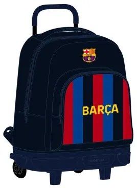 Trolley per la Scuola F.C. Barcelona Rosso Granato Blu Marino 33 X 45 X 22 cm