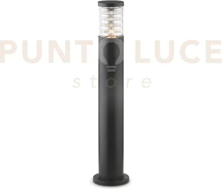 Tronco paletto 1 luce attacco e27 h.80,5cm ip65 nero