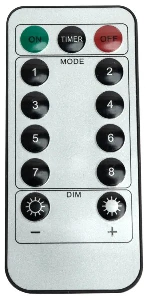 Aigostar - Catena di luci natalizie a LED per esterni 120xLED/6W/230V/8 funzioni 3x0,7m IP44 bianco freddo+telecomando