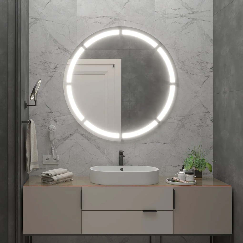 Specchio rotondo con illuminazione LED C2 premium