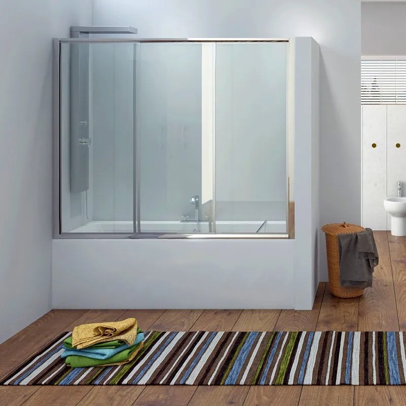 Box doccia per vasca da 140cm con apertura scorrevole P2000 - KAMALU