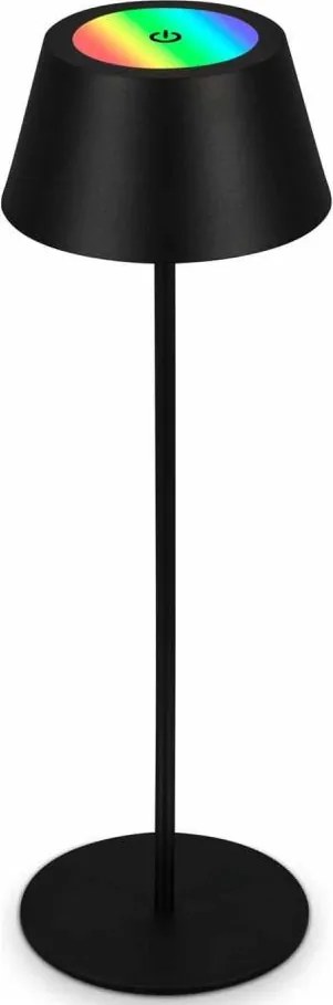 Brilo - Lampada da tavolo ricaricabile LED RGB a sfioramento KIKI LED/2,6W/5V IP44 2600 mAh nera