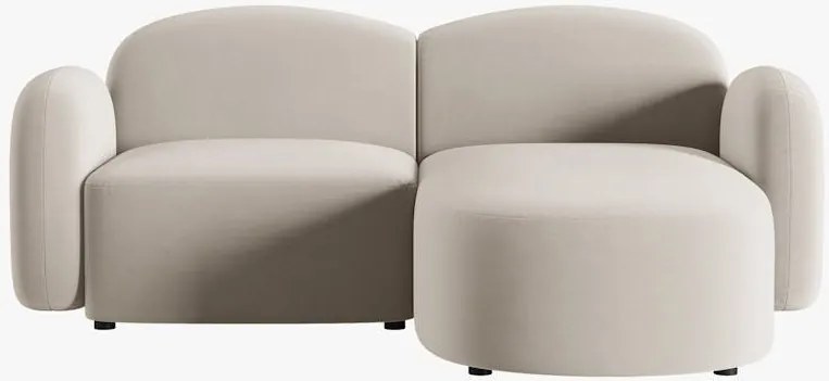 Divano angolare Blair 3 posti in velluto - L194 cm