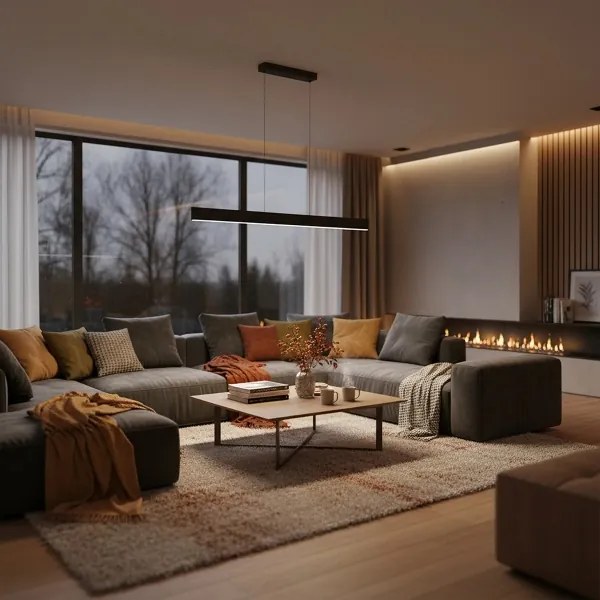 Lampada a sospensione LED con cavo BERNADETTA LED/20W/230V 4000K nera