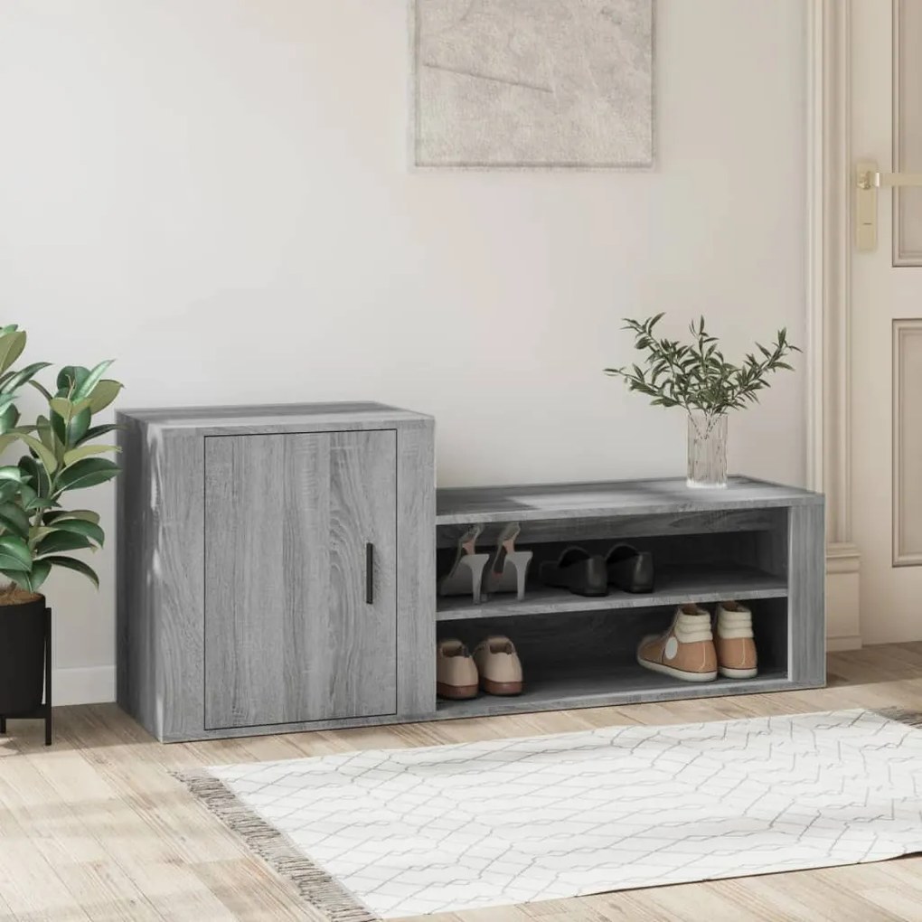 Scarpiera Grigio Sonoma 130x35x54 Cm İn Legno Multistrato /