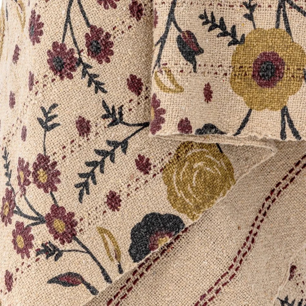 Coperta marrone in cotone riciclato 130x160 cm Eydis – Bloomingville