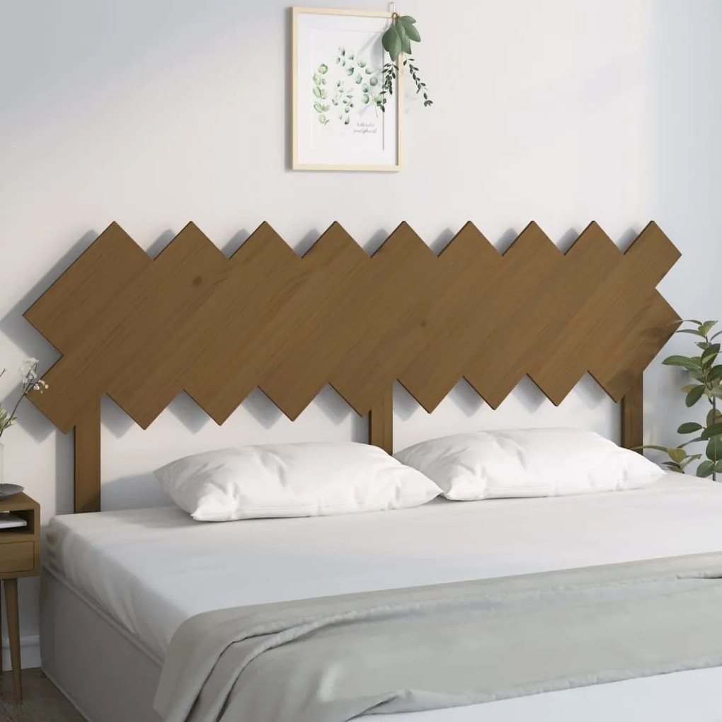 Testiera Per Letto Ambra 178x3x80,5cm İn Legno Massello Di Pino /