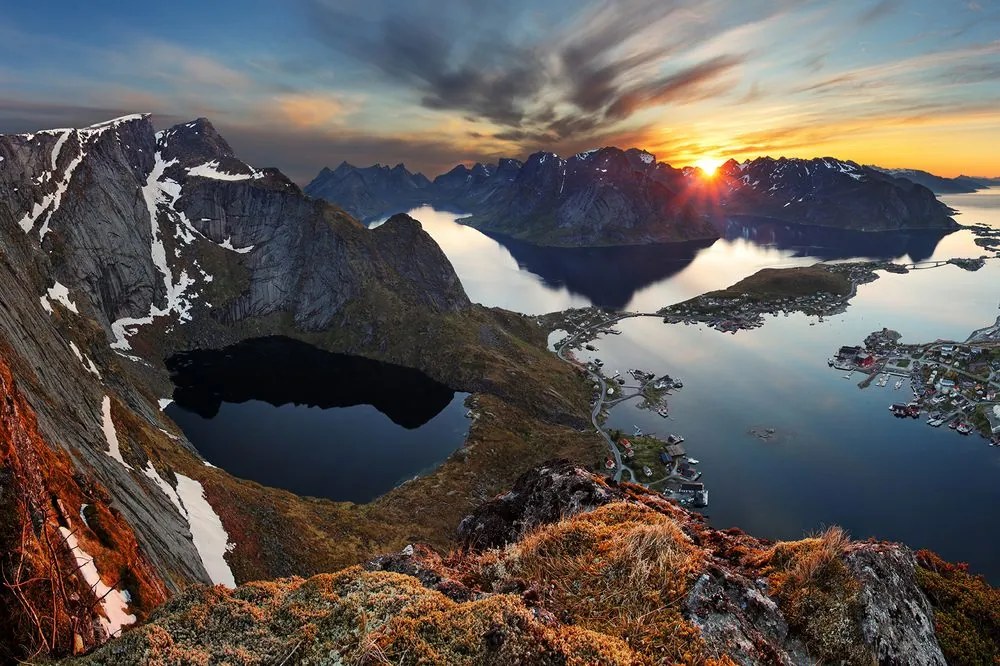 Carta da parati – Panorama montano al tramonto