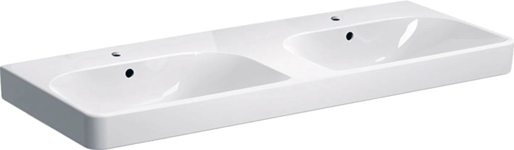 Geberit Smyle Square lavabo 120x48 cm rettangolare a parete-da mobile-da incasso-doppio bianco 500.223.01.1