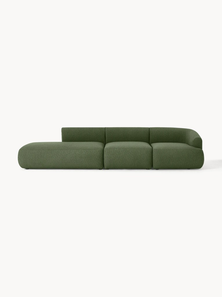 Chaise longue componibile 4 posti in bouclé Sofia