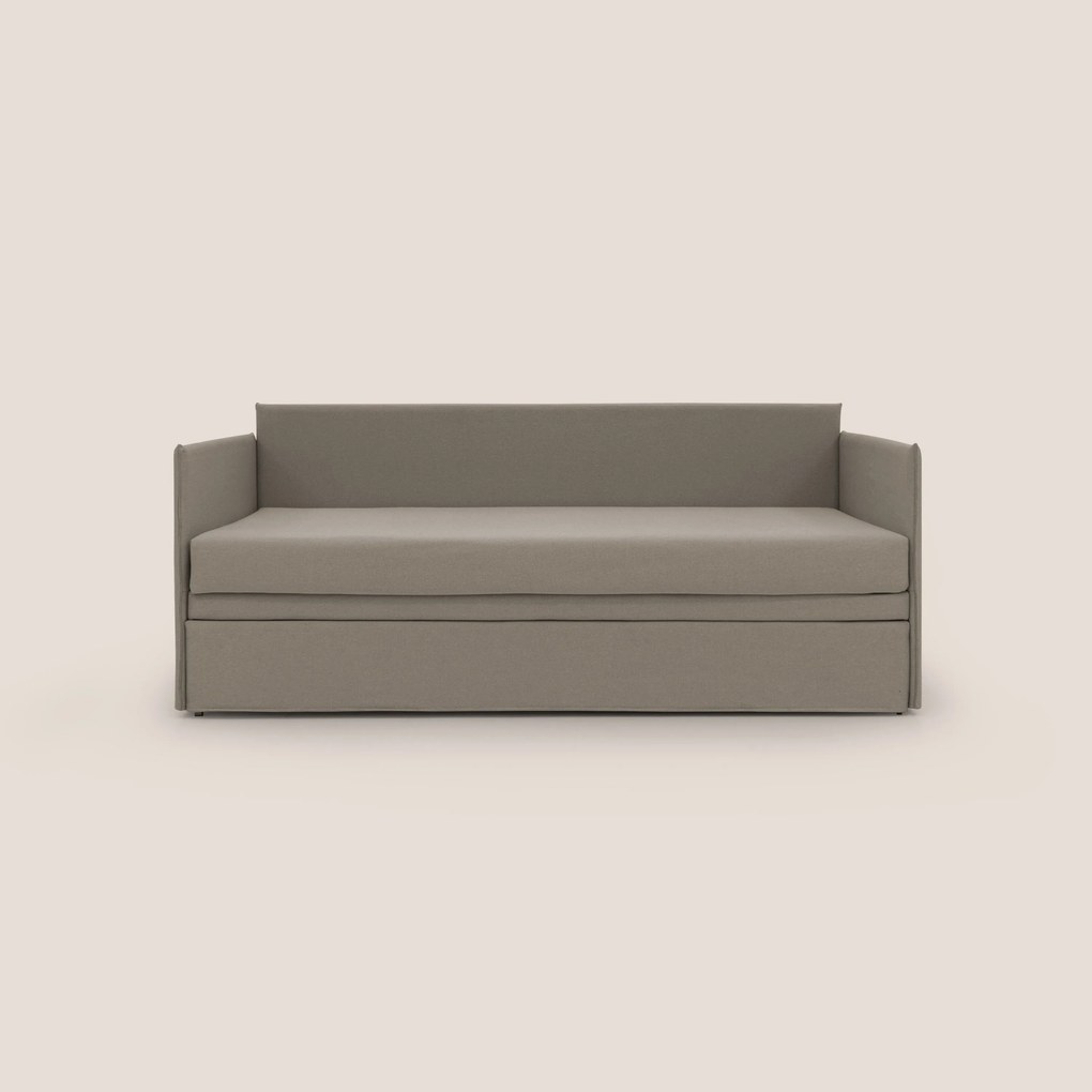 Brenta Divano duplex con doppio letto in tessuto simil cotone impermeabile T13 tortora