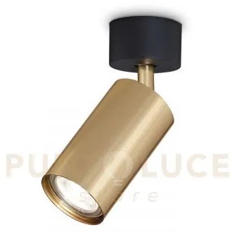 Dynamite faretto ottone orientabile 1 luce attacco gu10 5,7cm lampa...