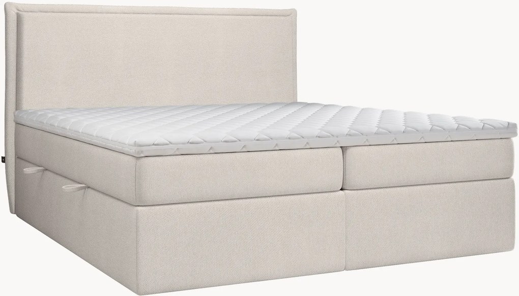 Letto boxspring con contenitore fatto a mano Kubric, H3