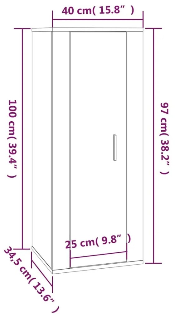 Set Mobili Porta TV 6 pz Rovere Marrone in Legno Multistrato