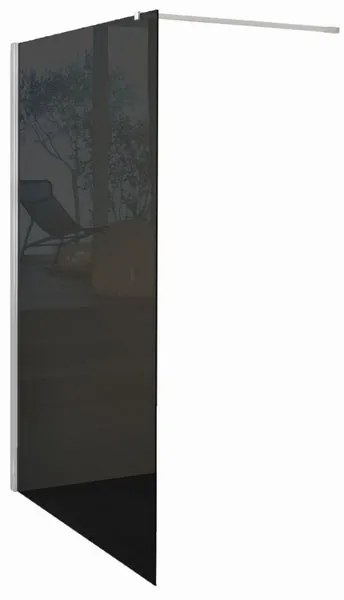 Walk-in wens L 80 x H 200 cm, vetro 6 mm fumé bianco