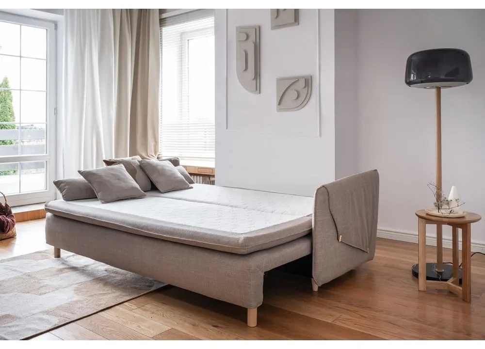 Divano letto marrone chiaro 207 cm Simon - Miuform