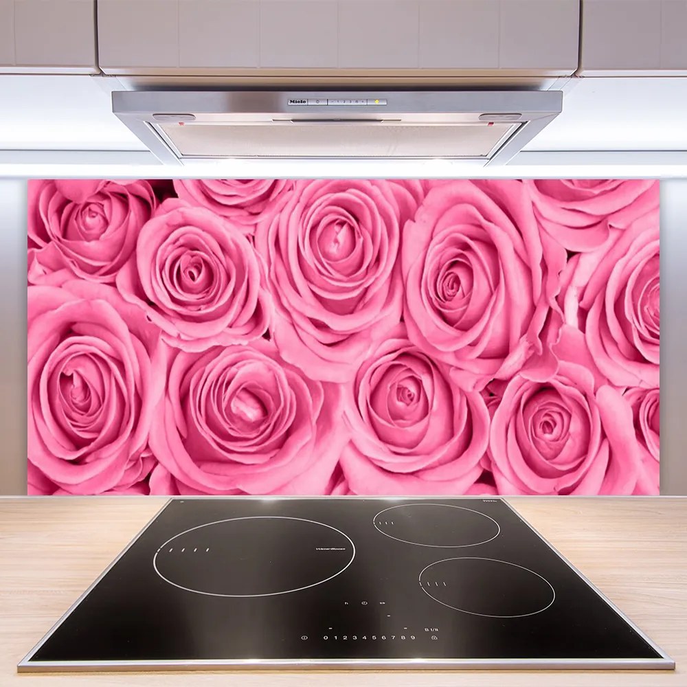 Pannello paraschizzi cucina Rose, fiori, piante 120x60 cm
