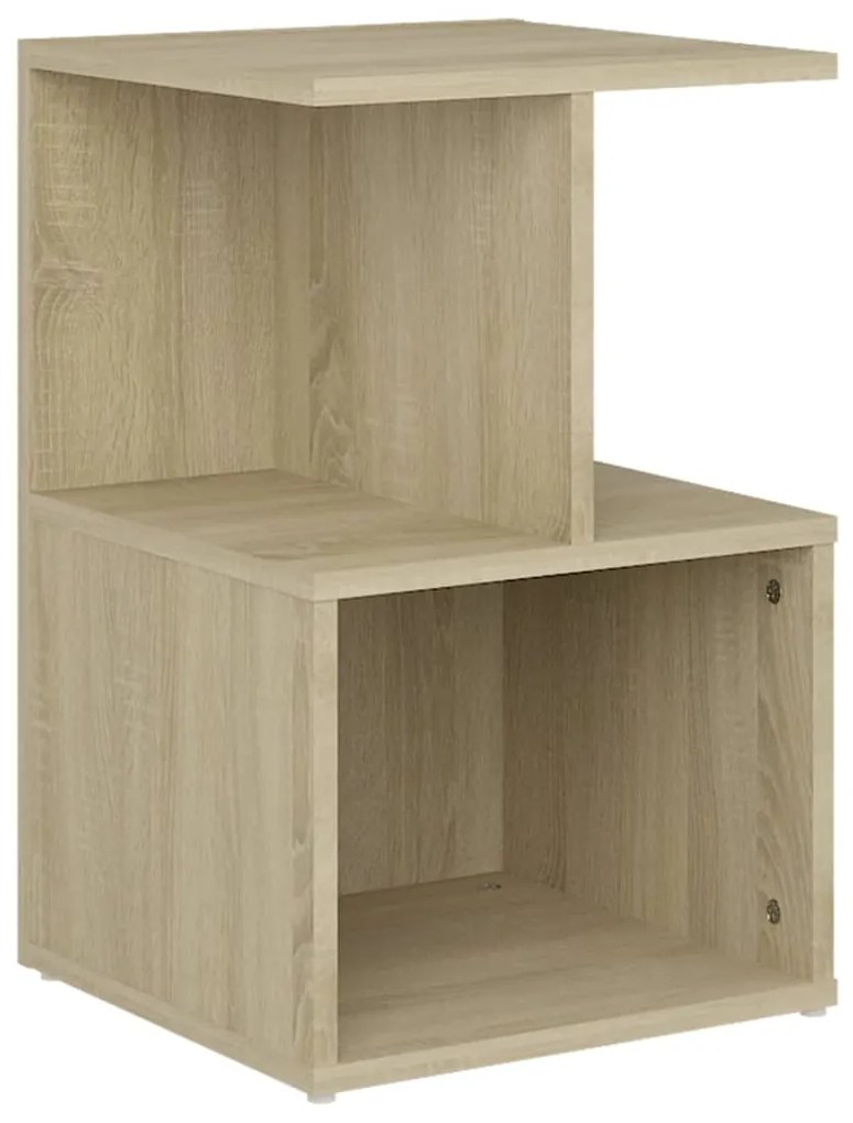 Comodino rovere sonoma 35x35x55 cm in legno multistrato