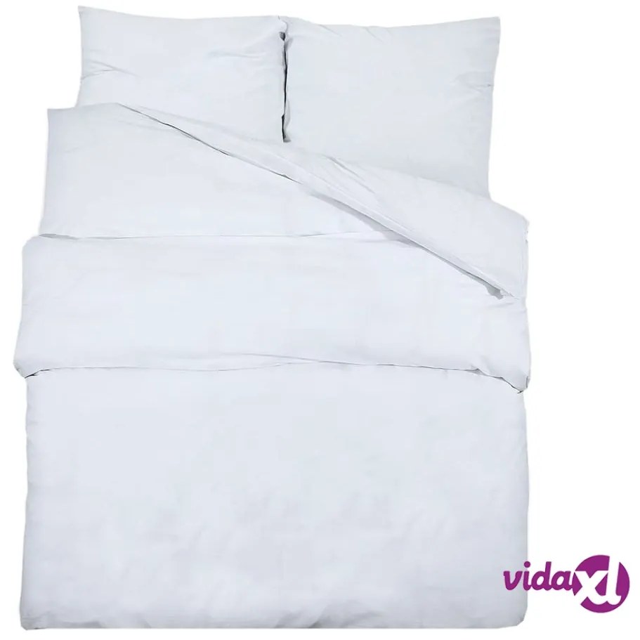 vidaXL Set Copripiumino Bianco 200x200 cm in Cotone