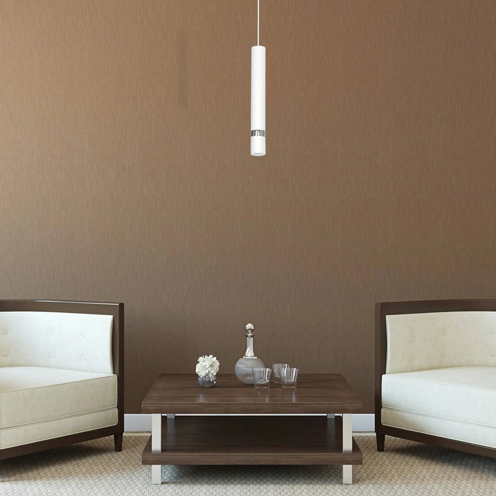 Eko-Light Lampada a sospensione Joker, bianco/argento, 1 luce