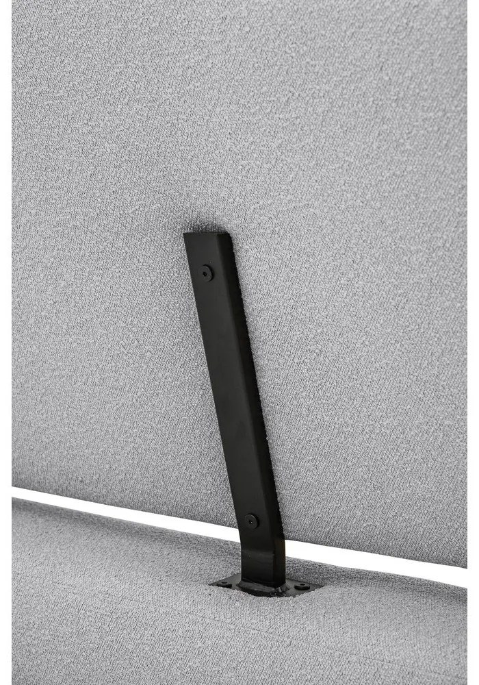 Letto matrimoniale imbottito grigio con doghe in legno 180x200 cm Odette - Scandic