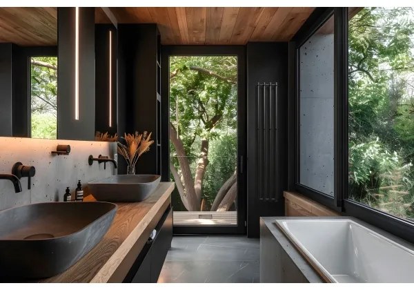 P.M.H. R2B - ROSENDAL Scala da bagno Scalda asciugamani 350W 150 cm Nero