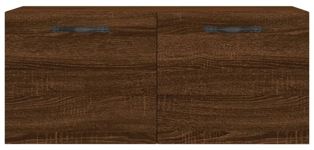 Mobile a parete rovere marrone 80x36,5x35 cm legno multistrato