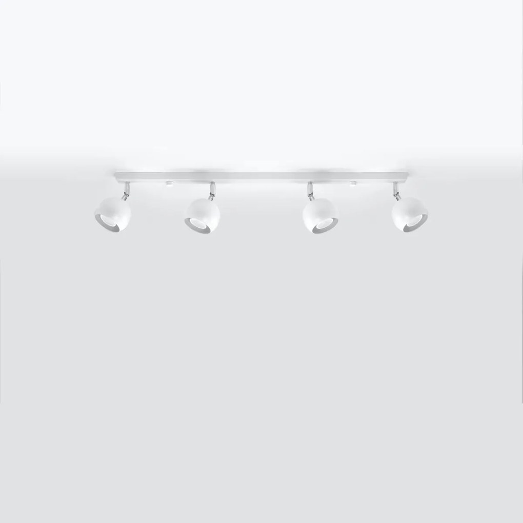 Lampada da soffitto 4xGU10 OCULARE 4L Orientabile in Acciaio