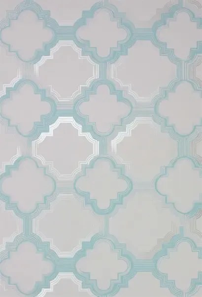 Tapete Quatrefoil von Osborne & Little - Duck Egg