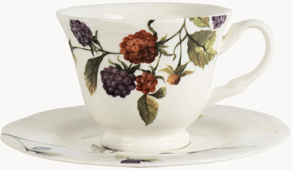 Set di 2 tazze con piattino Meredith