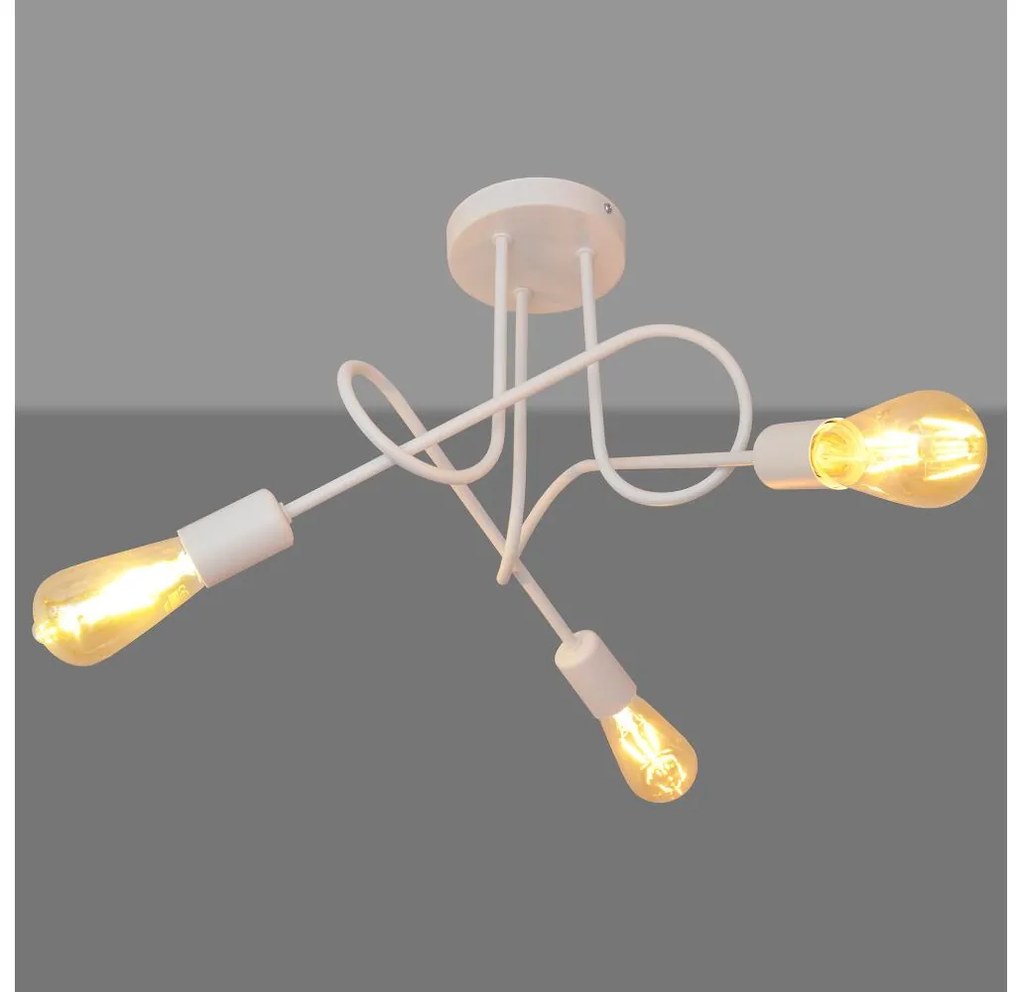 Lampadario a soffitto per bambini OXFORD 3xE27/15W/230V bianco